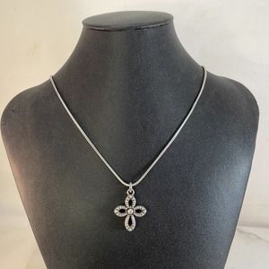 Brighton Reversible Swarovski Cross Necklace